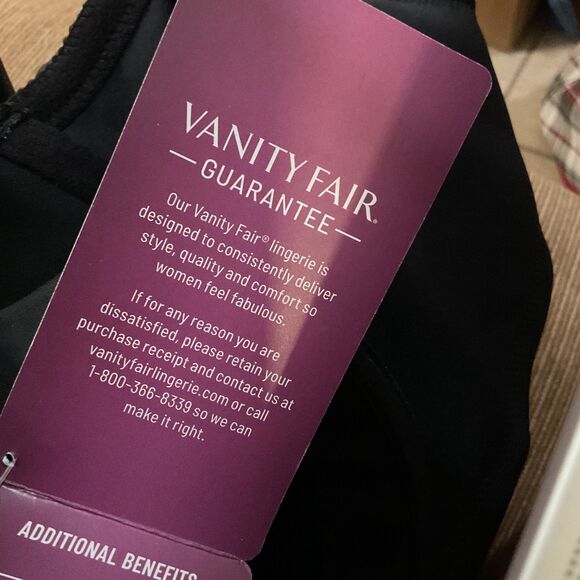 Vanity Fair Black Minimizer Bra, 34G - Picture 5 of 8